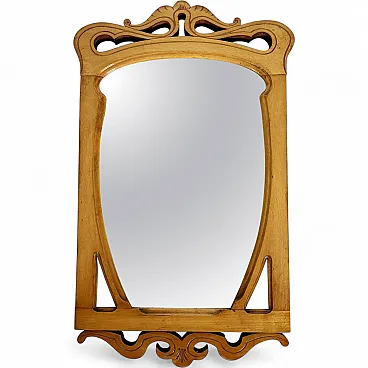 Specchio da tavolo in legno beige, anni '20