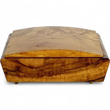 Portasigarette in legno chiaro, anni '30