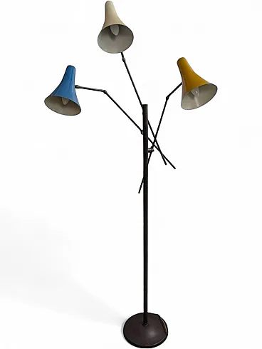 Mid-Century Modern three-arm floor lamp, 1950s