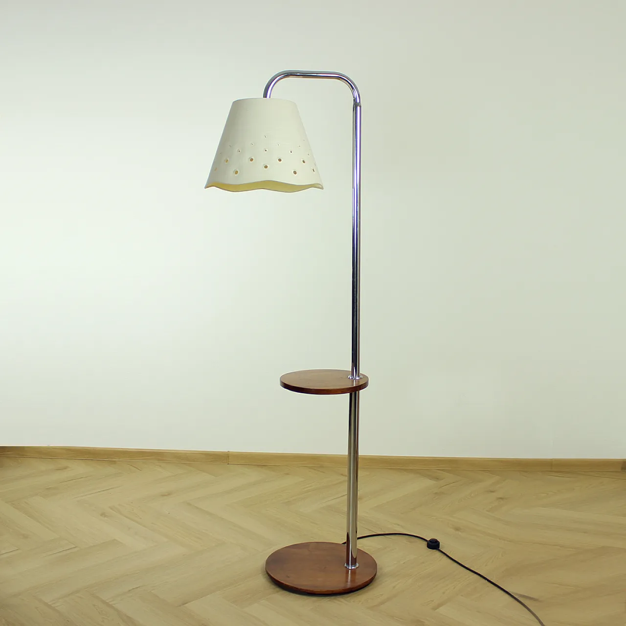 Functionalism Floor Lamp By Jindrich Halabala, Czechoslovakia 1930s 2