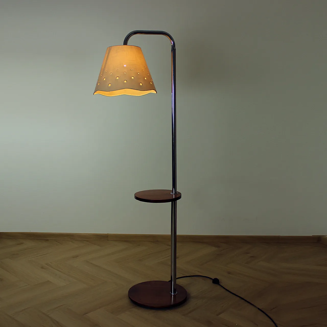 Functionalism Floor Lamp By Jindrich Halabala, Czechoslovakia 1930s 3