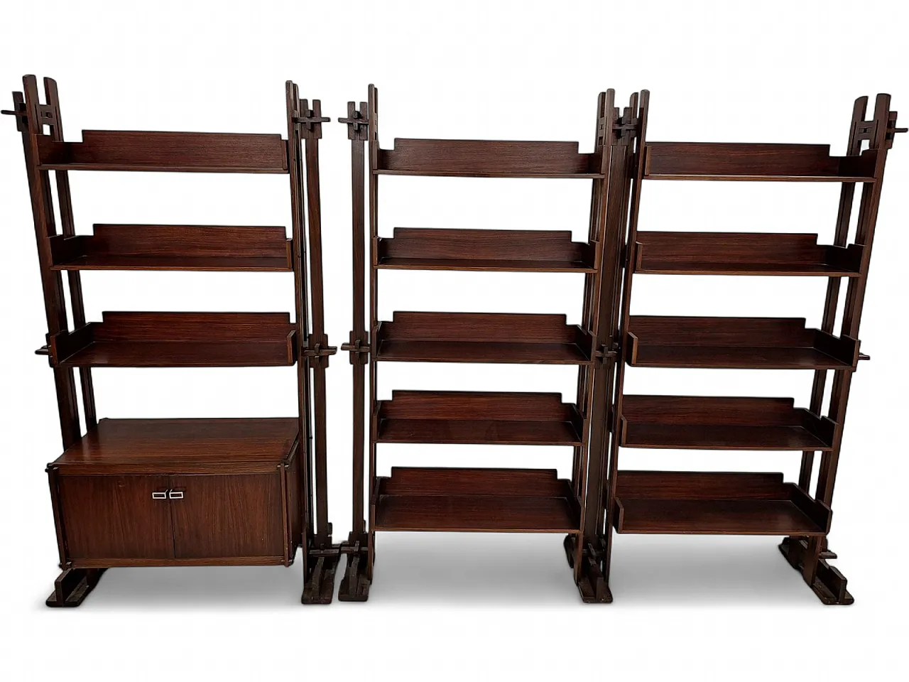 Pair of bookshop shelves by Marco Comolli for Mobilia, 1950s 32