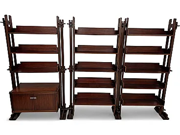 Pair of bookshop shelves by Marco Comolli for Mobilia, 1950s