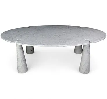 Carrara marble Eros table by Angelo Mangiarotti for Skipper, 1990s