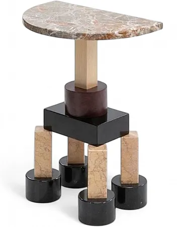 Console Demistella in marble by Ettore Sottesass for Up & Up, 1980s