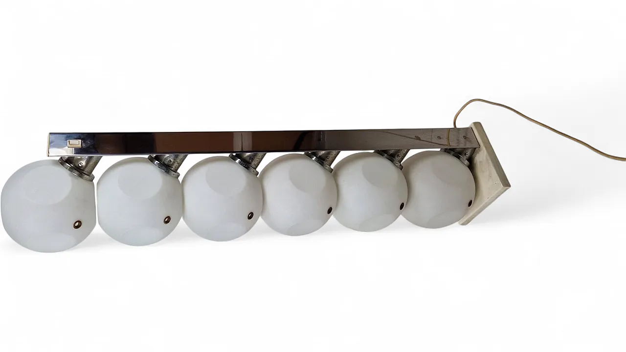 P440 floor lamp in opaline glass and metal from Lumi, 1970s 16