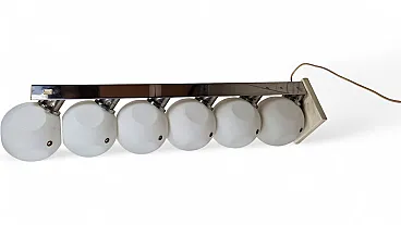 P440 floor lamp in opaline glass and metal from Lumi, 1970s
