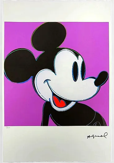 Andy Warhol, Mickey Mouse, purple limited series lithograph, 1980s