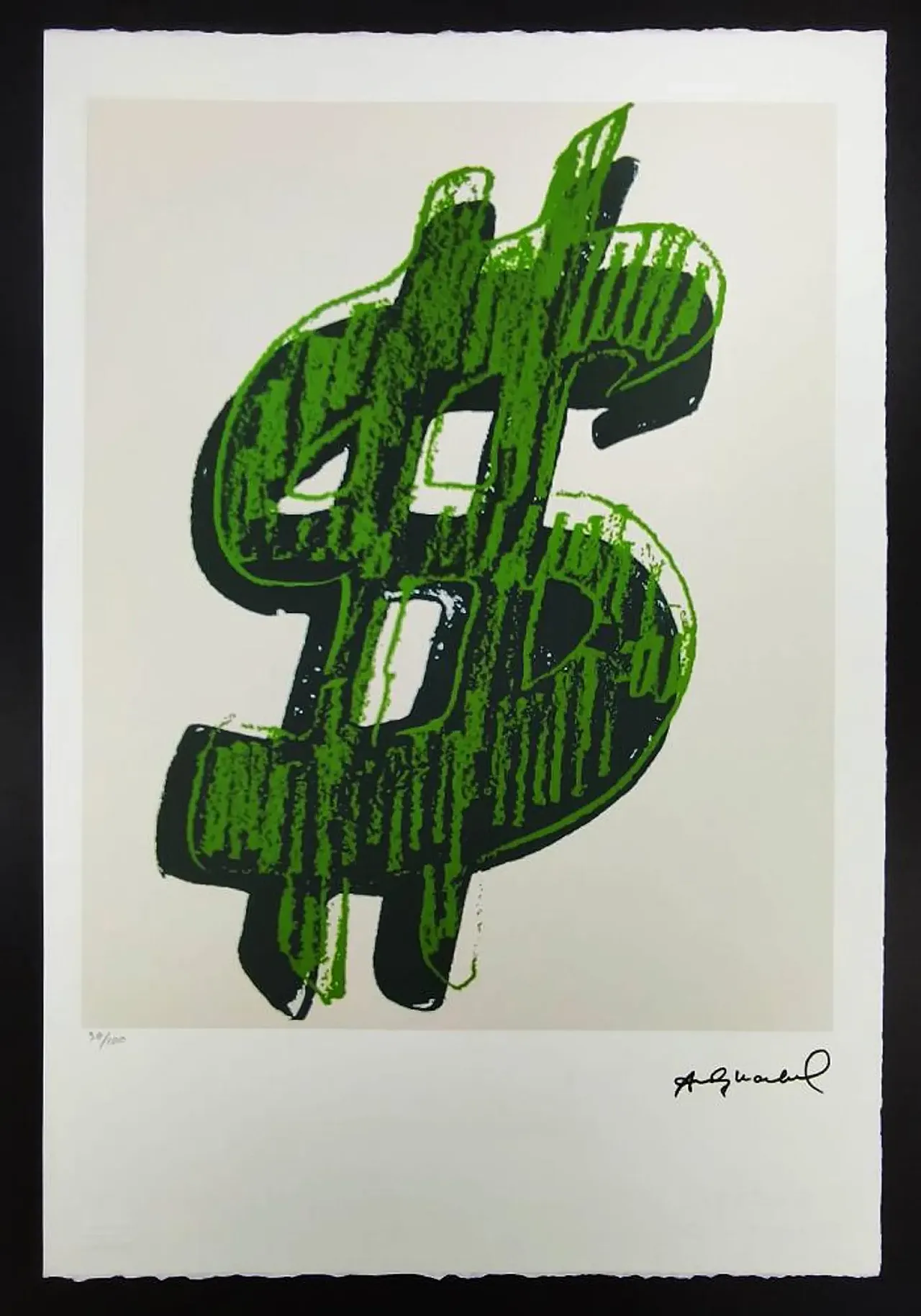 Andy Warhol, Dollar Sign, green limited series lithograph, 1980s 1