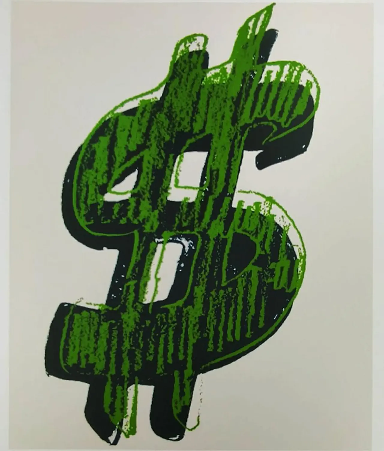Andy Warhol, Dollar Sign, green limited series lithograph, 1980s 2