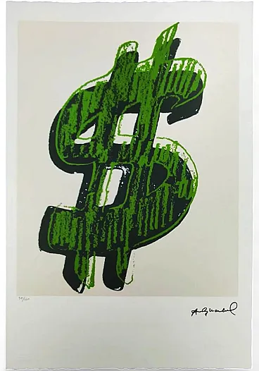 Andy Warhol, Dollar Sign, green limited series lithograph, 1980s