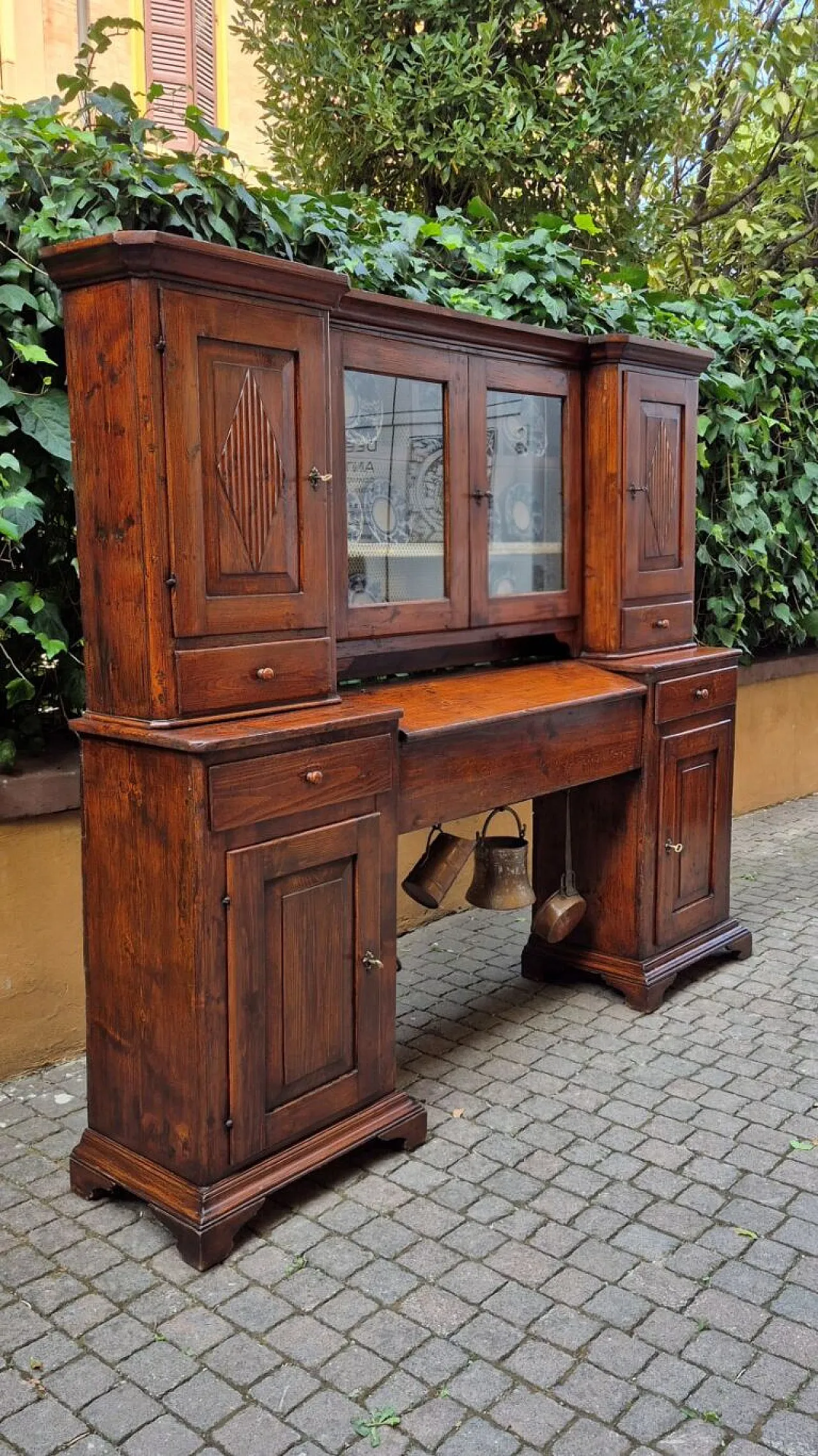 Credenza piattaia piemontese a ponte, '800 2