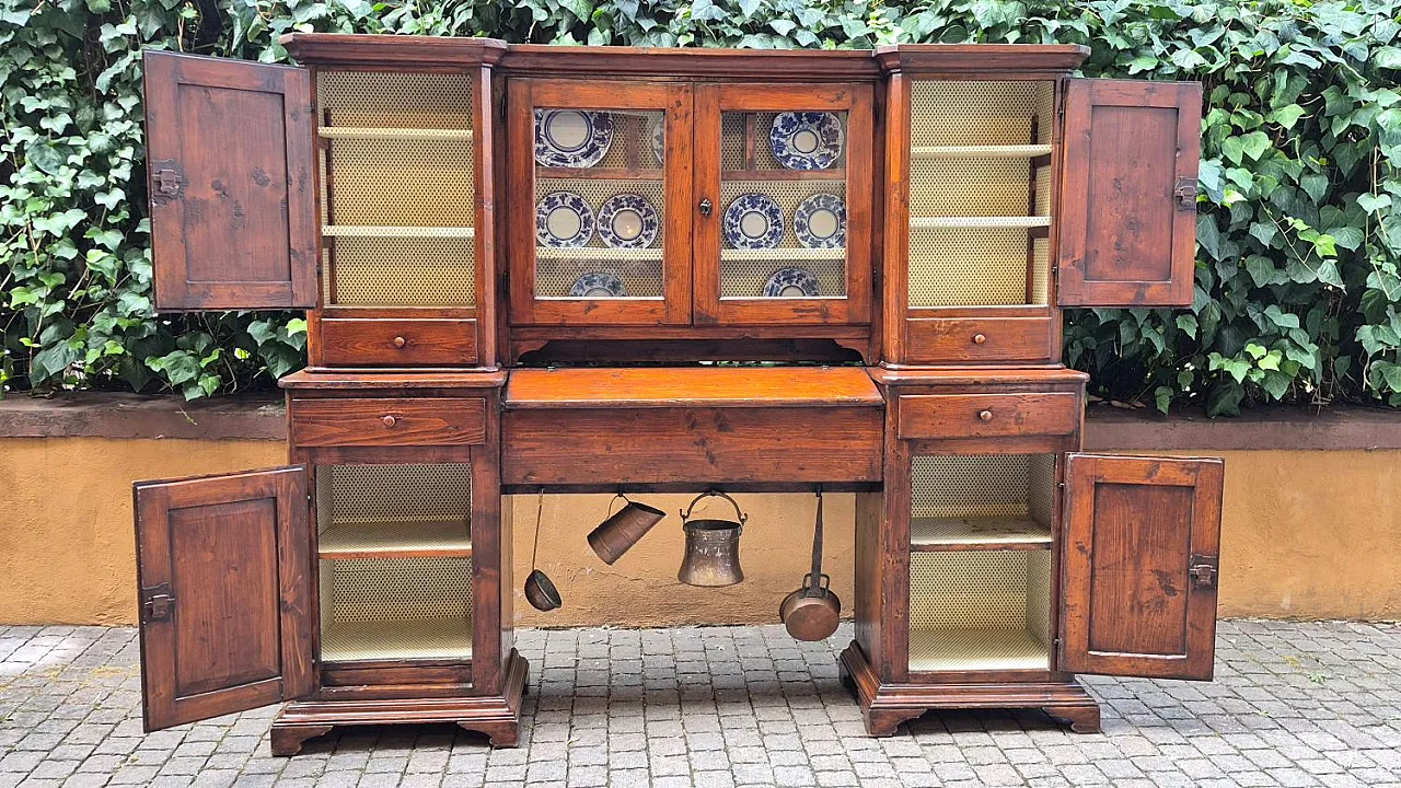 Credenza piattaia piemontese a ponte, '800 4