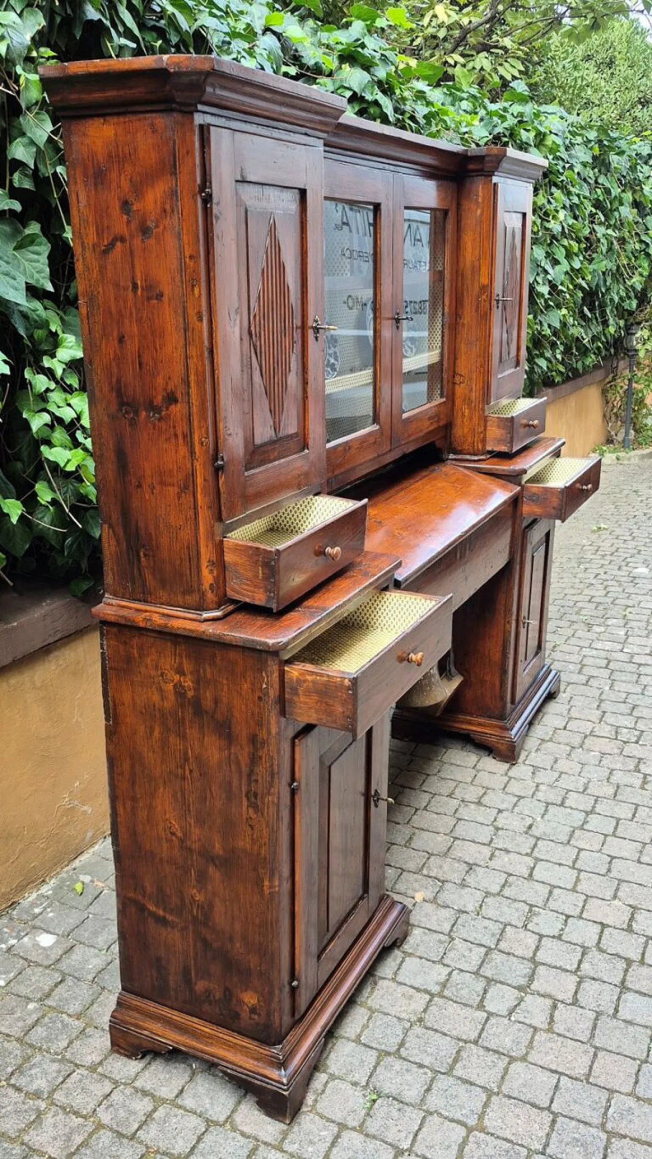 Credenza piattaia piemontese a ponte, '800 5