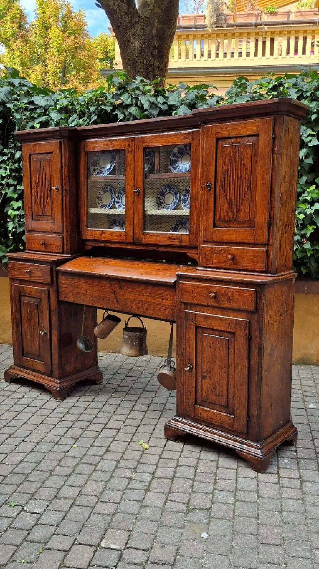 Credenza piattaia piemontese a ponte, '800 10