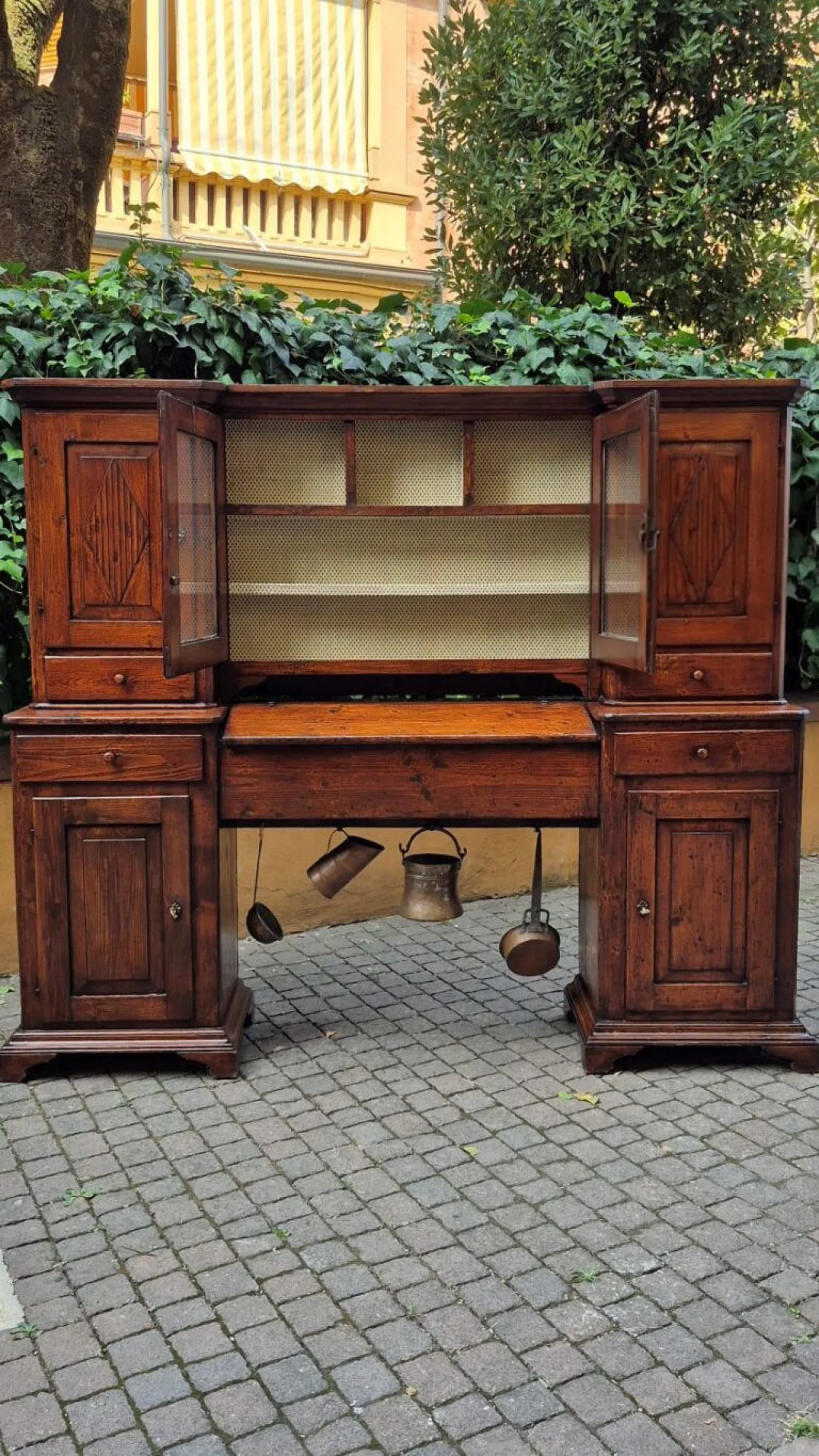 Credenza piattaia piemontese a ponte, '800 12