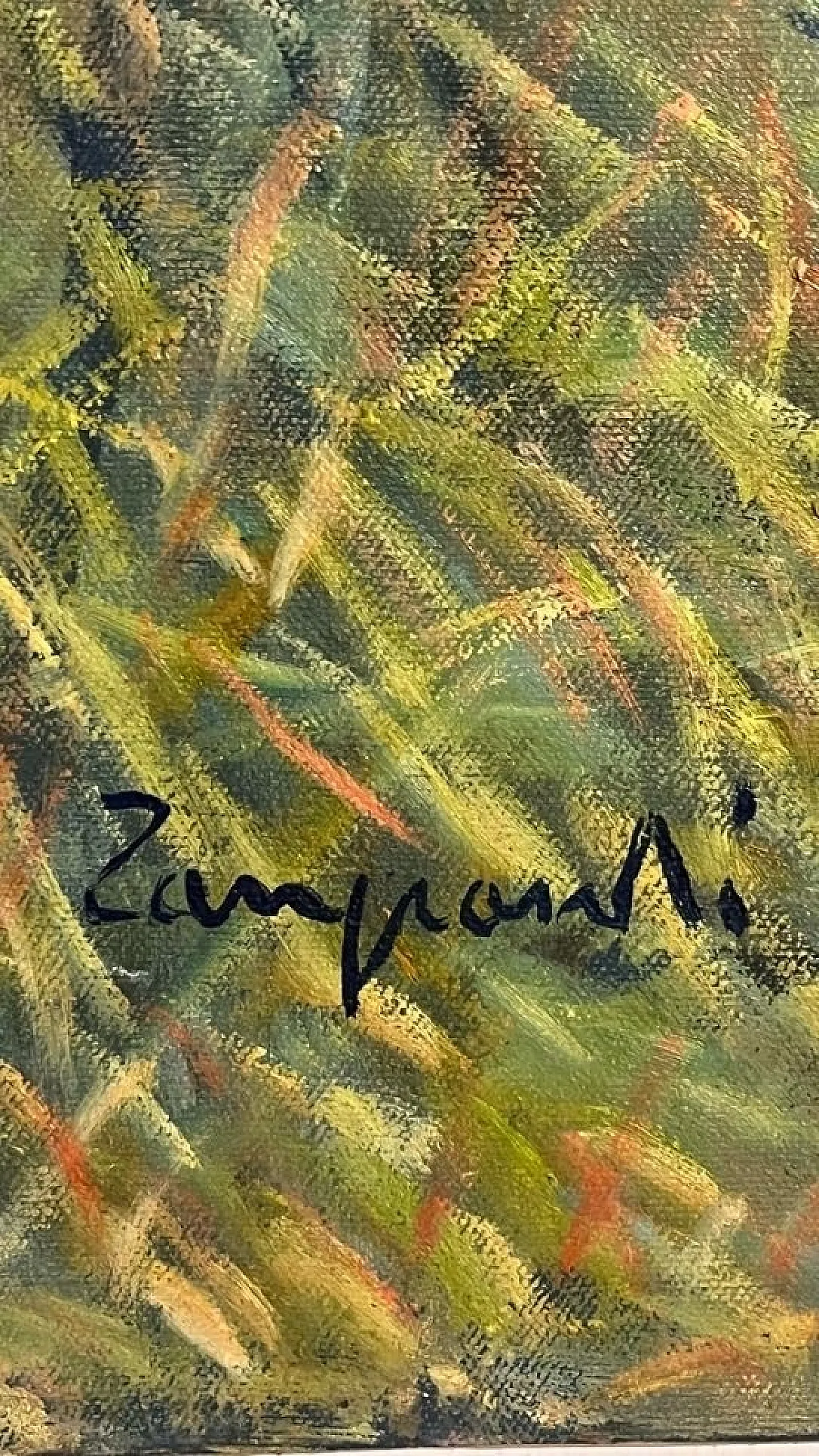 Domenico Zangrandi, First Night, painting, oil on canvas, 1984 3