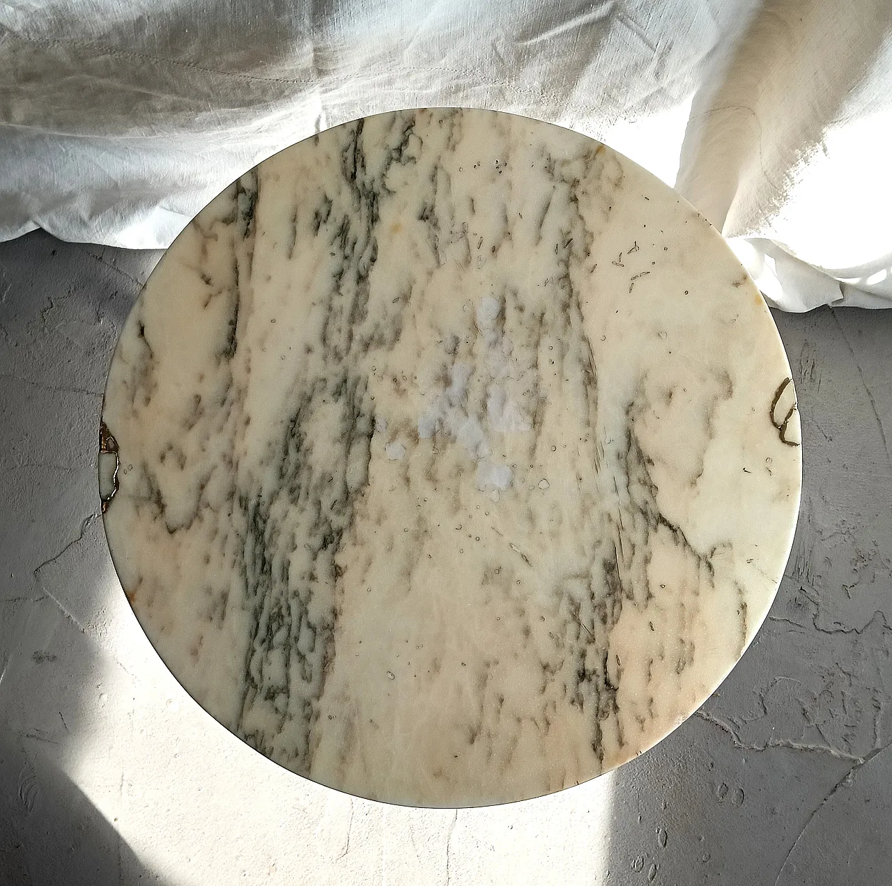 Coffee table in marble and brass, 1900s 5