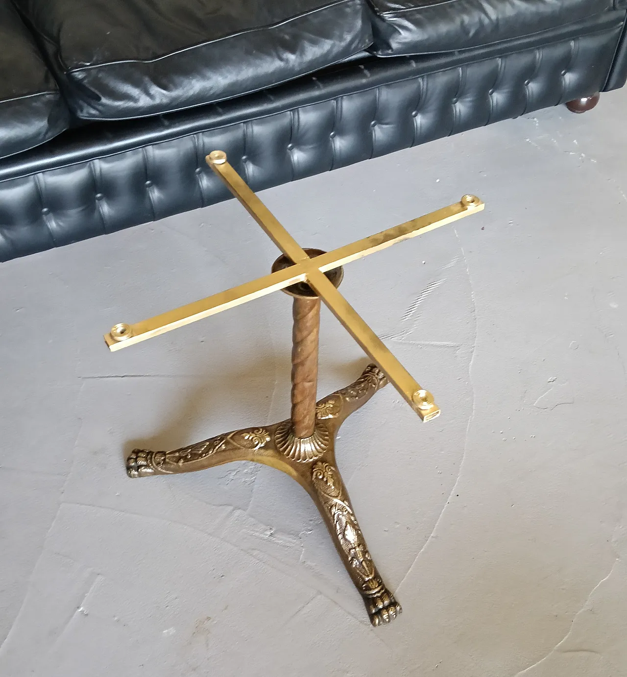 Coffee table in marble and brass, 1900s 7
