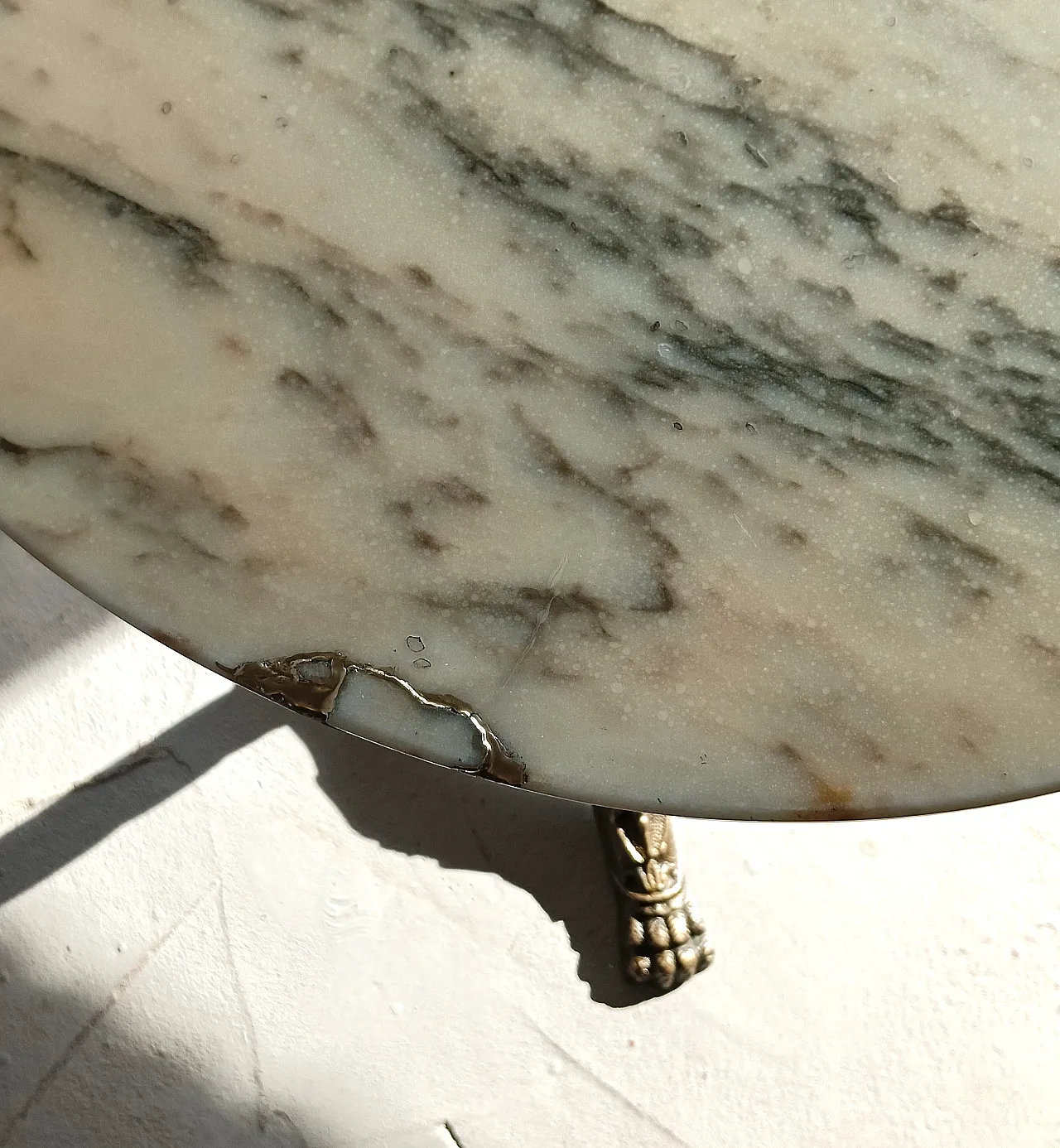 Coffee table in marble and brass, 1900s 20