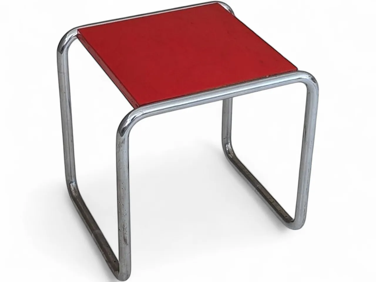 Early B 9/S Bauhaus canteen stool by Marcel Breuer for Thonet, 1930s 14
