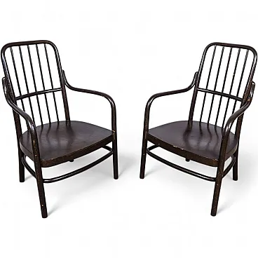 Pair of A 63/F Armchairs by Josef Frank from Thonet, 1930s