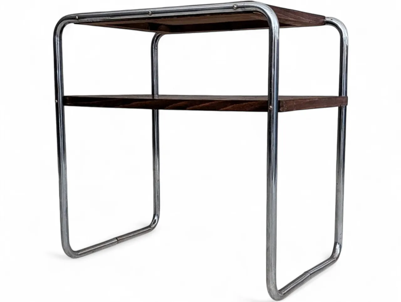 Bauhaus tubular steel side table by Marcel Breuer for Slezak, 1930s 15