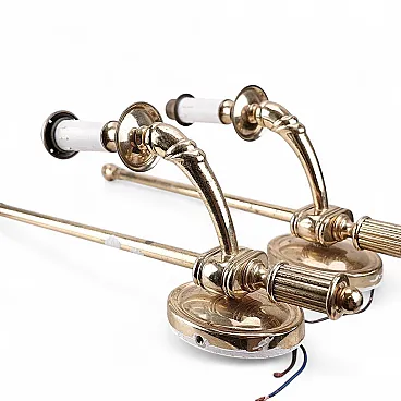 Brass candelabra-style wall light in brass, 1970s