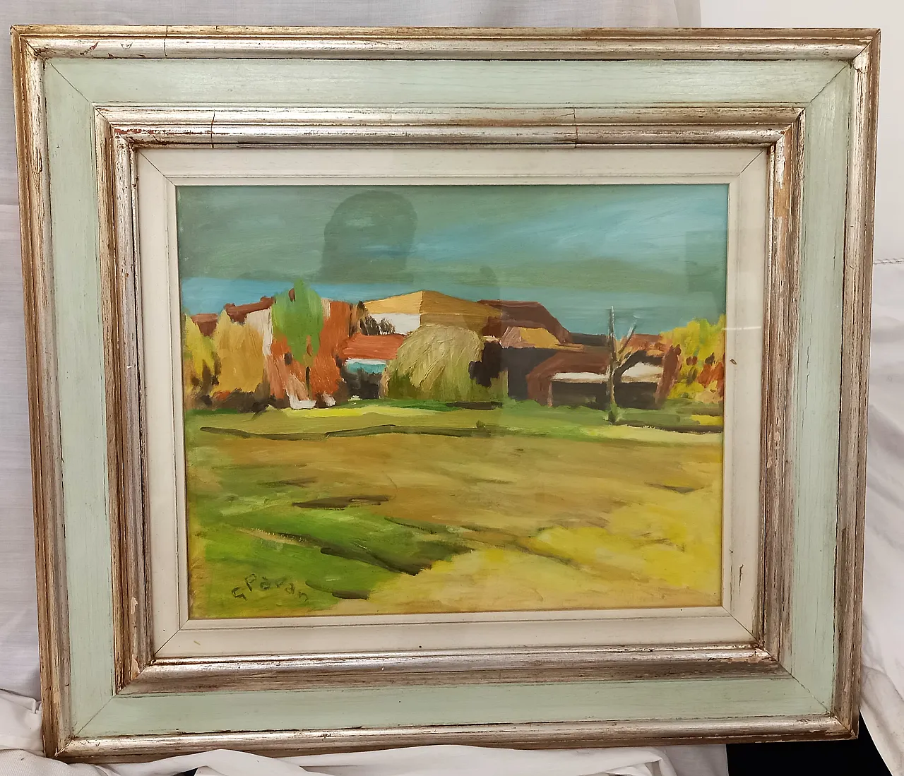 Oil Painting on Canvas Gianfranco Pavan Landscape Frame Period 1