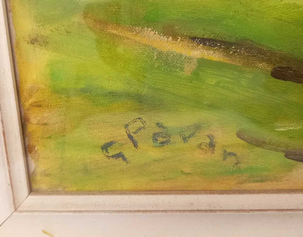 Oil Painting on Canvas Gianfranco Pavan Landscape Frame Period 2