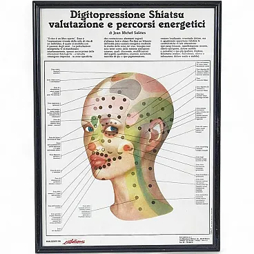 Vintage Shiatsu Illustrative Poster, 1980s