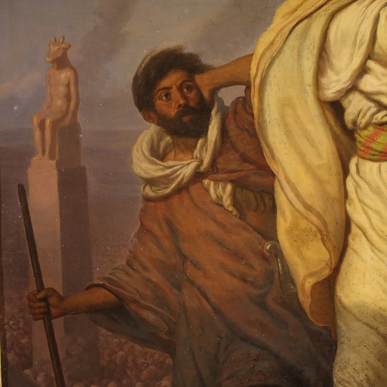 Moses painting signed Focosi dated 1852 6