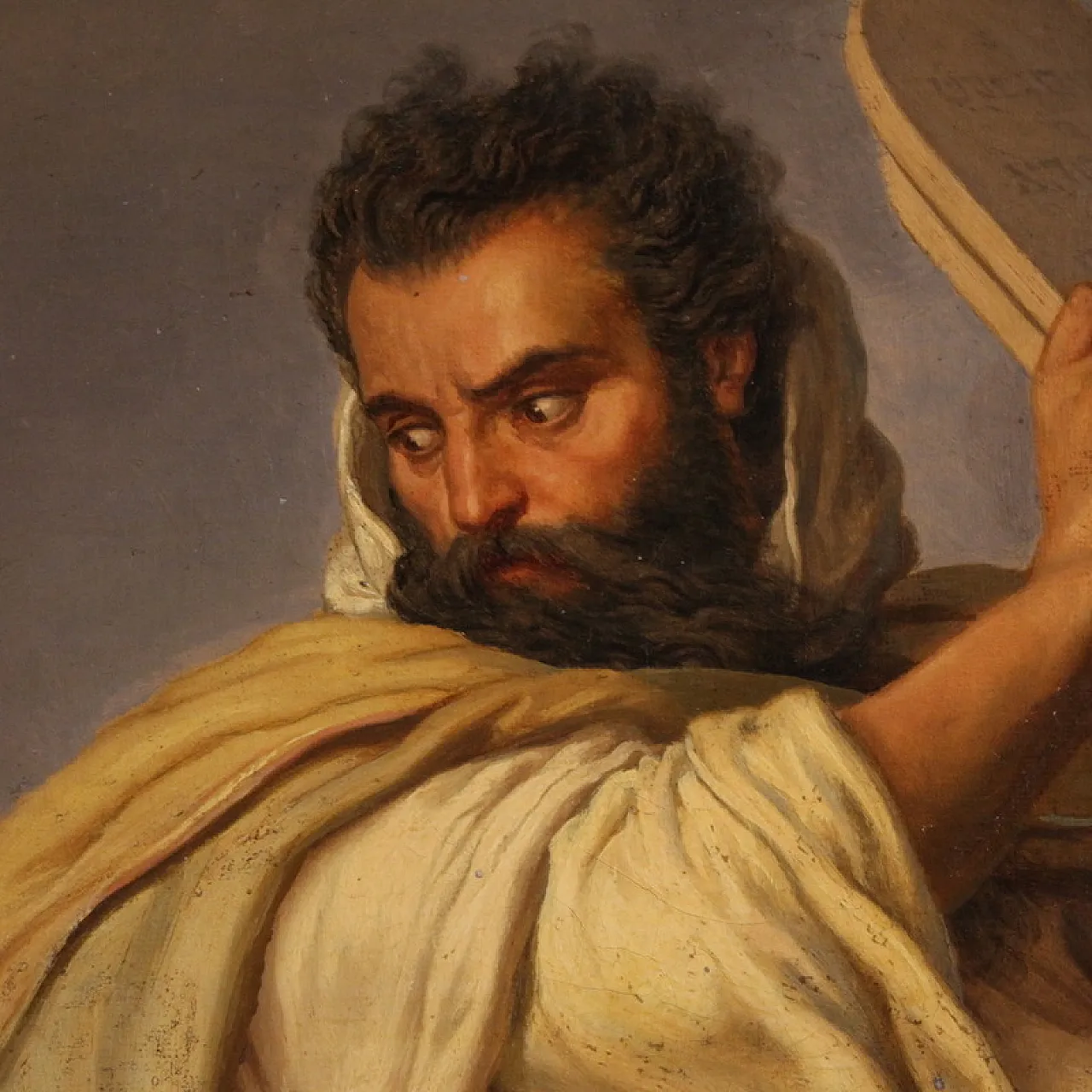 Moses painting signed Focosi dated 1852 10