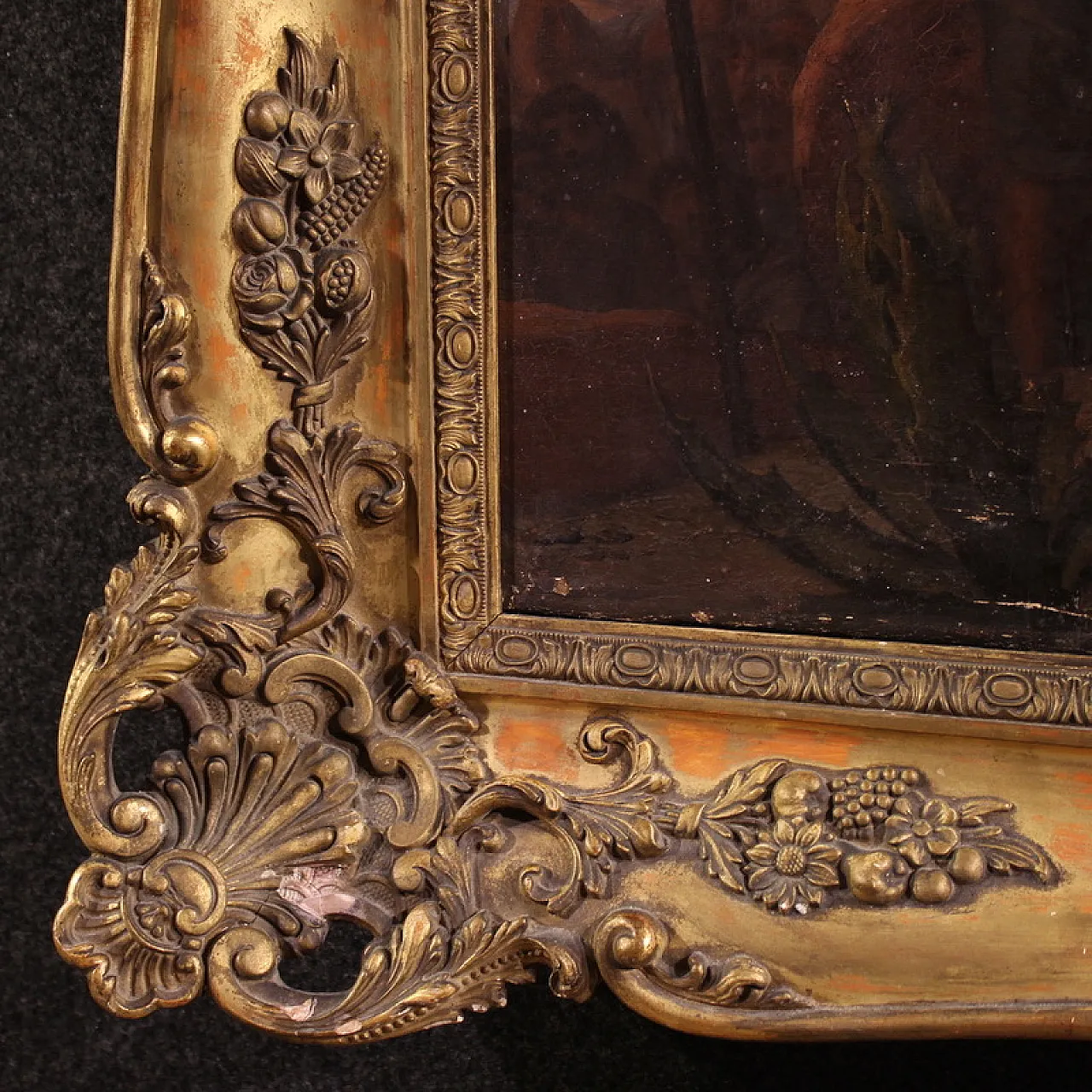 Moses painting signed Focosi dated 1852 11