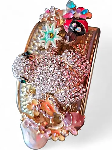 Marta Marzotto Bracelet: Jewel with Frog and Garden Motif