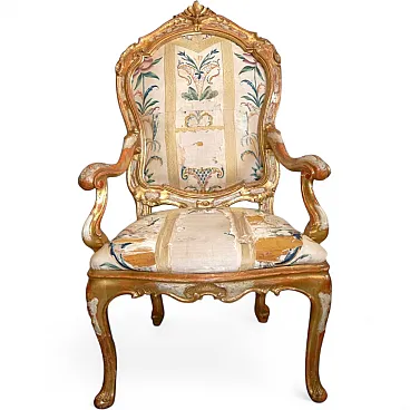Venetian armchair, lacquered and gilded, 18th century