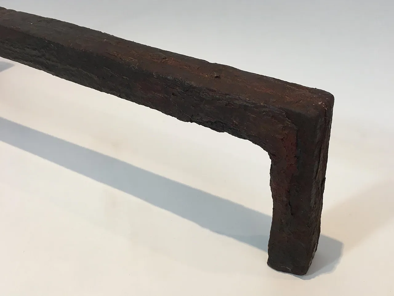 Coppia di alari in ferro battuto, stile gotico, francesi, '700 15