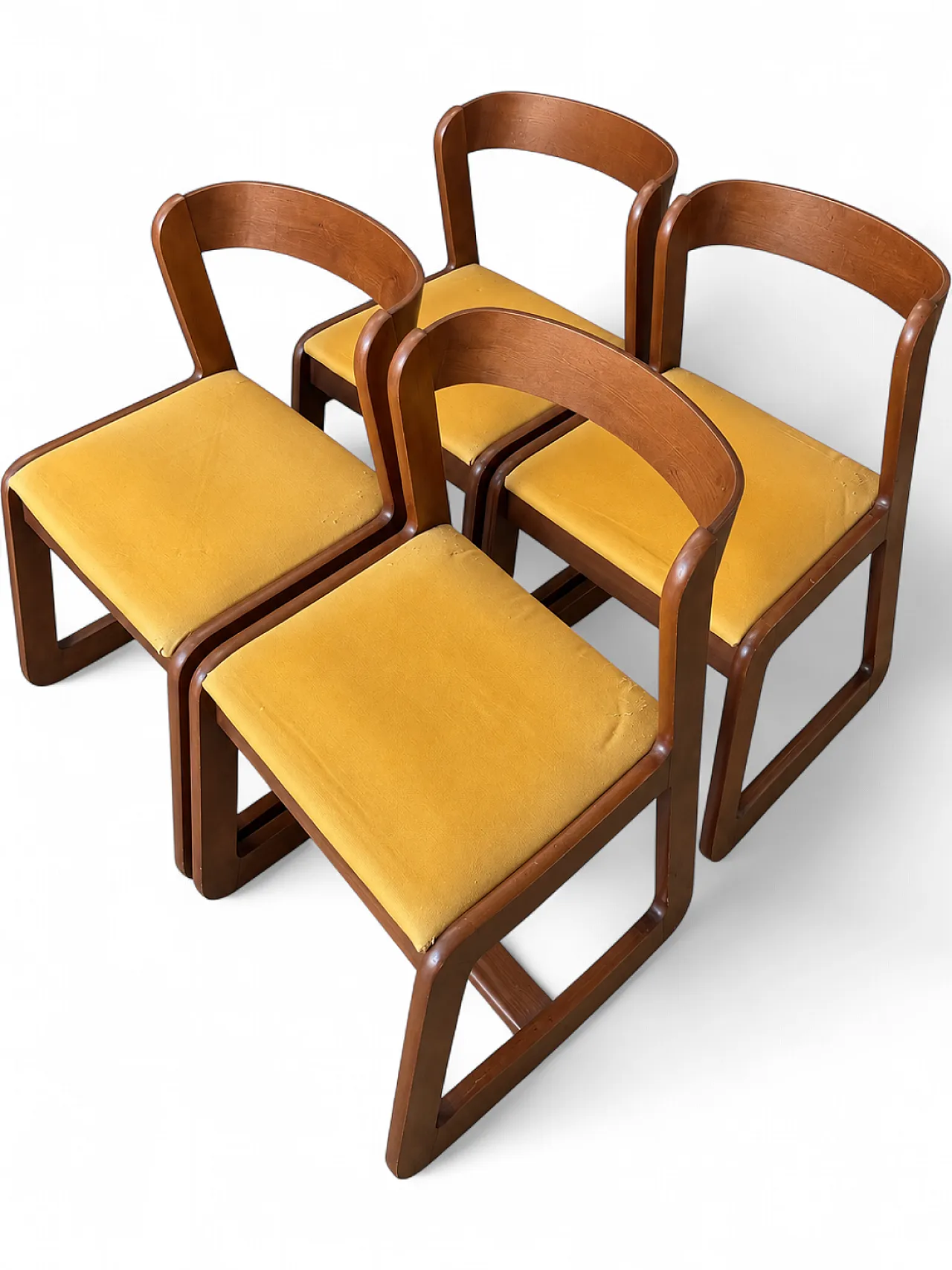 4 Willy Rizzo dining chairs for Mario Sabot, Italy, 1970s 8