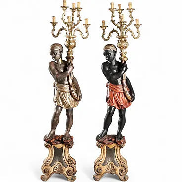 Pair of decorative style candlesticks, 20th century