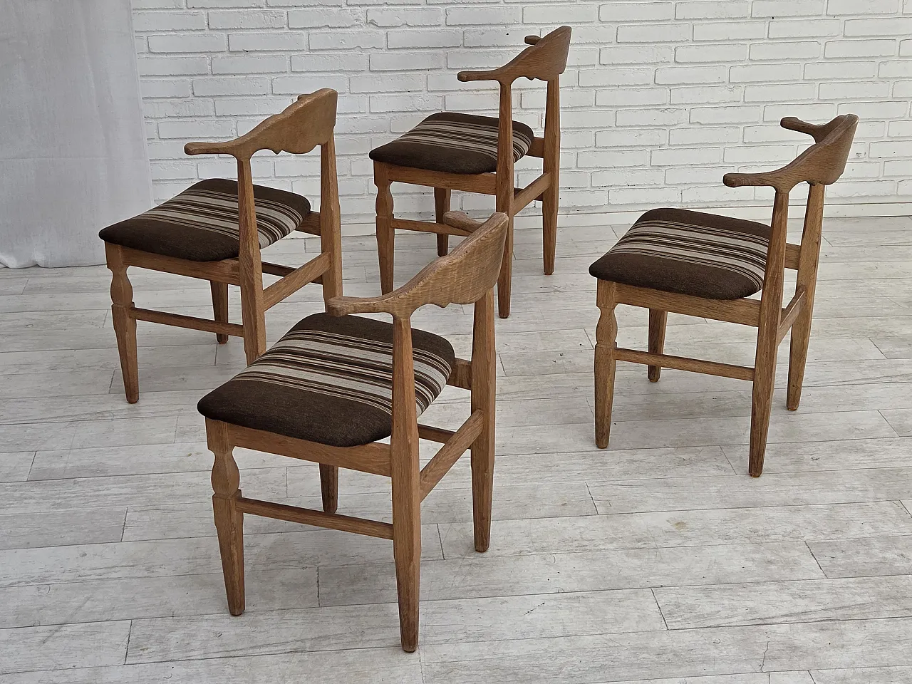 1960s, Danish design by Henning Kjærnulf, set of 4 chairs. 21