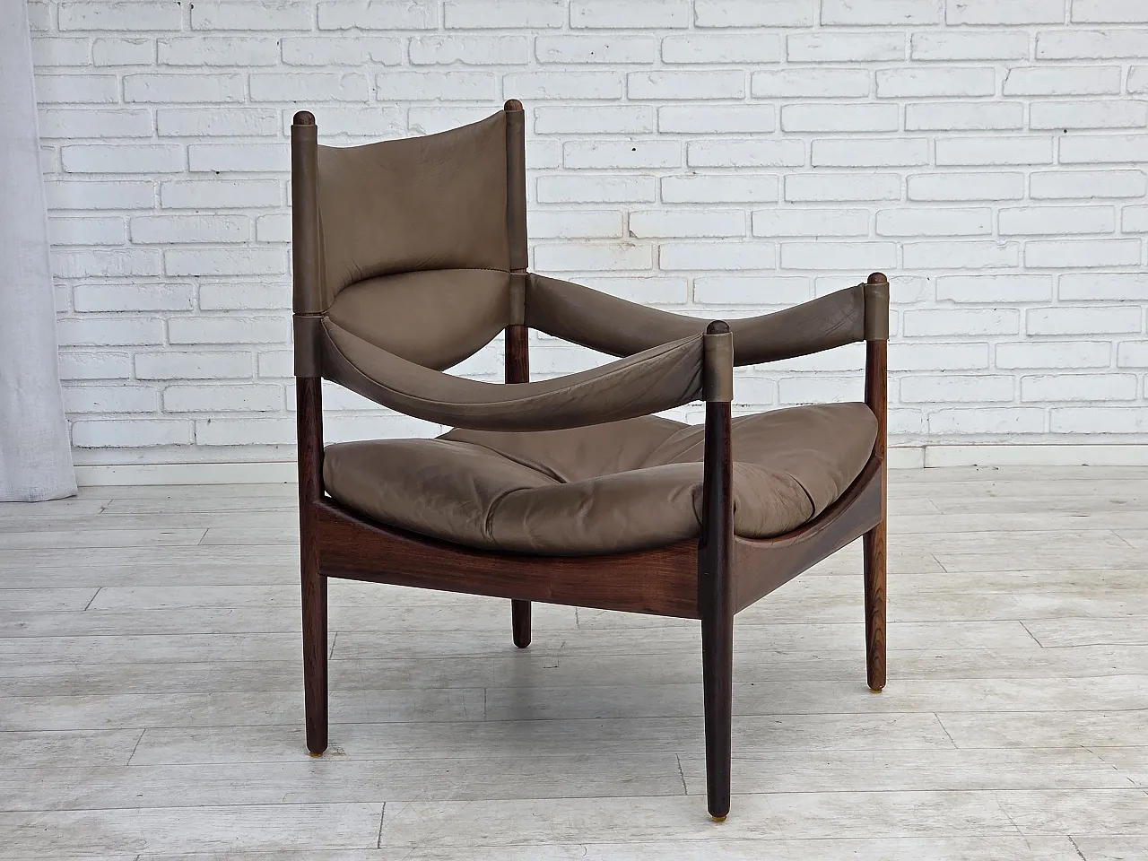 1970s, Danish design by Kristian Vedel, armchair model "Modus". 1