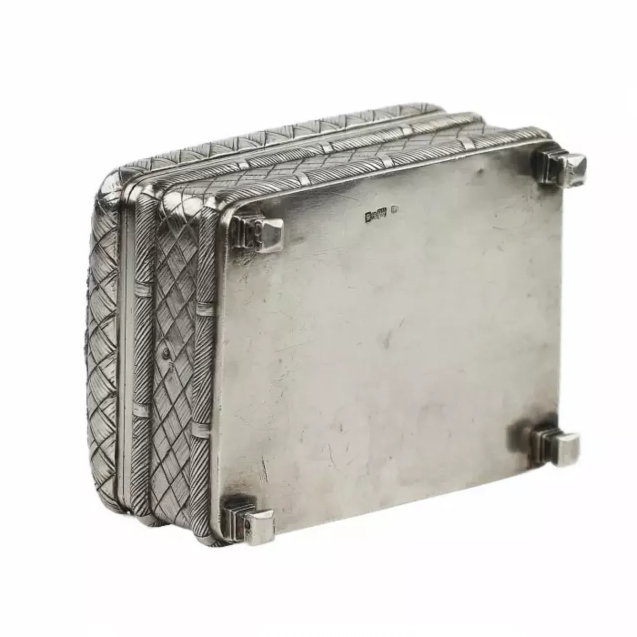 Silver trompe-l’œil casket of rectangular form, late 19th century 7