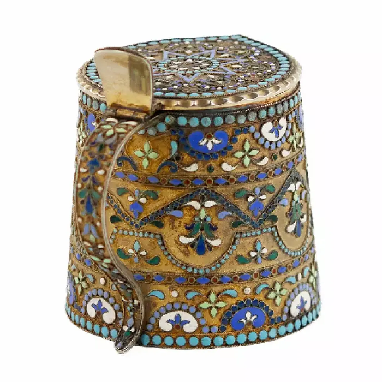 Silver tankard with hinged lid, early 20th century 7