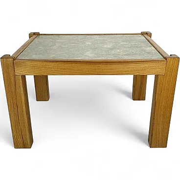 Tavolo scandinavo in legno e ceramica, anni '70