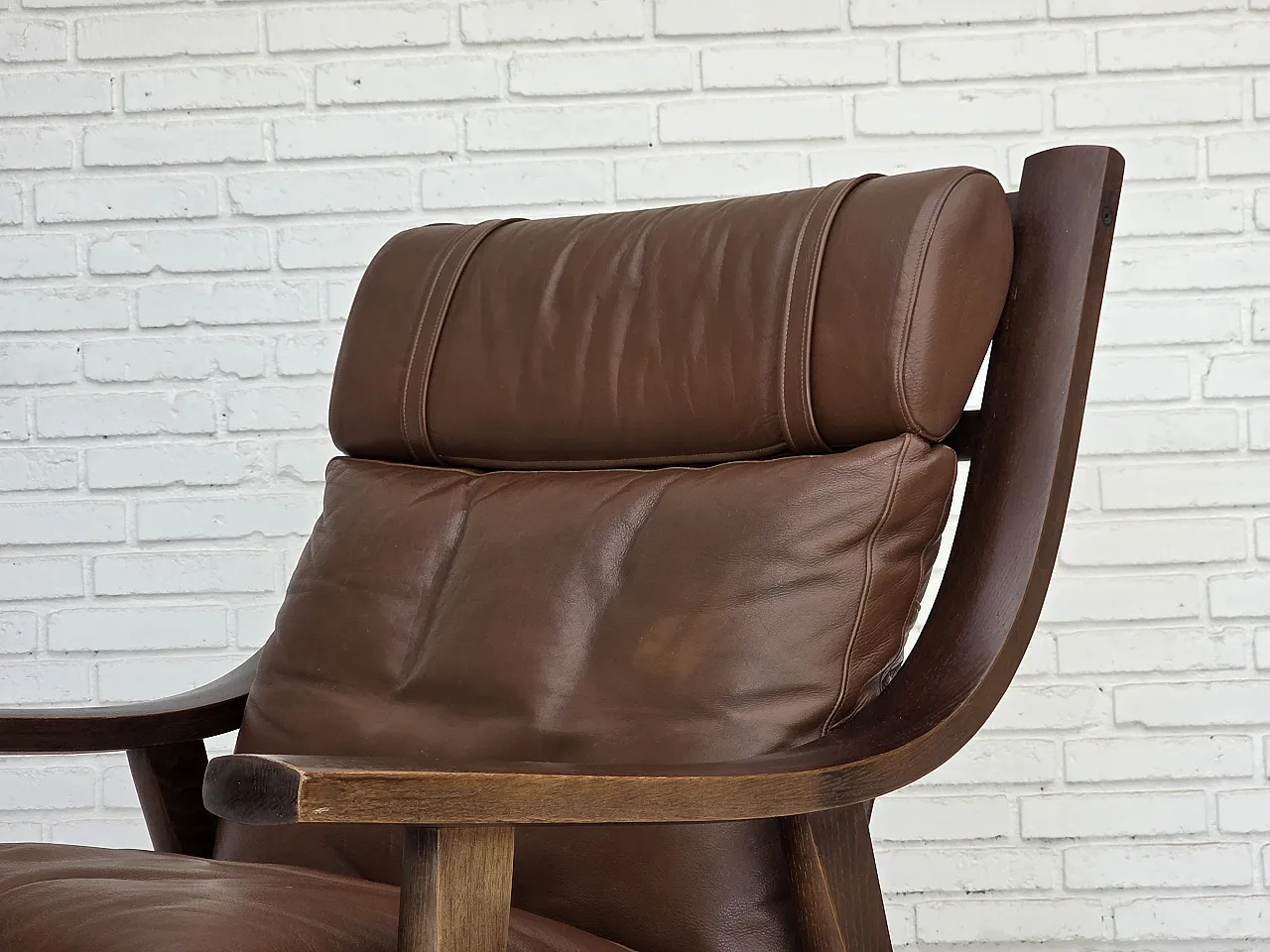 1970s, Danish design by H.J.Wegner, highback armchair, model GE530. 8