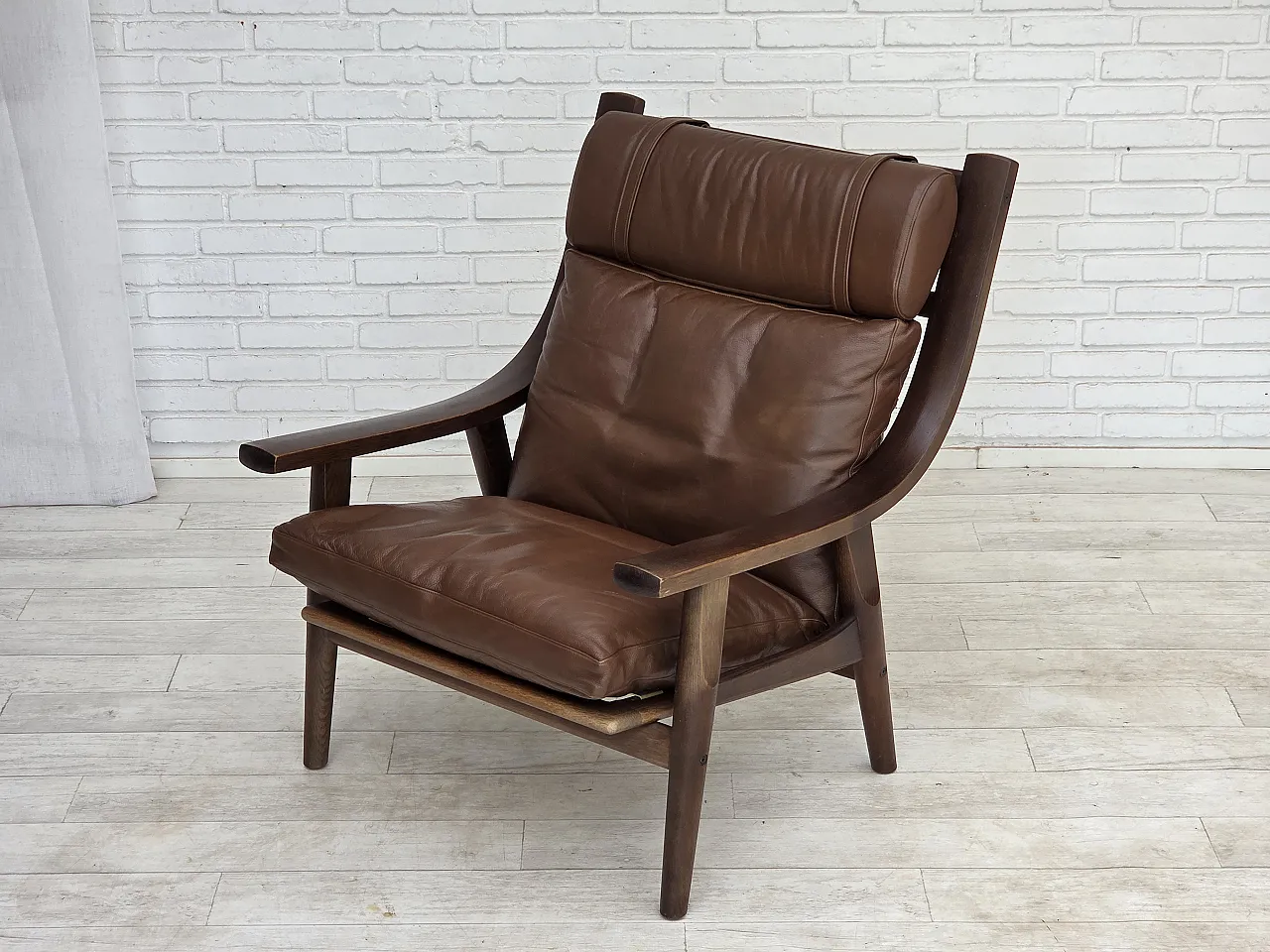 1970s, Danish design by H.J.Wegner, highback armchair, model GE530. 9