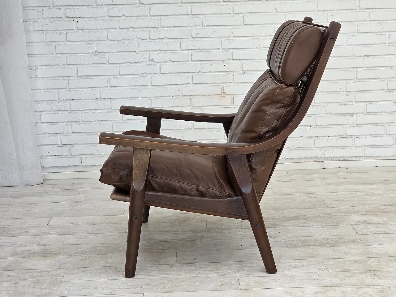 1970s, Danish design by H.J.Wegner, highback armchair, model GE530. 11