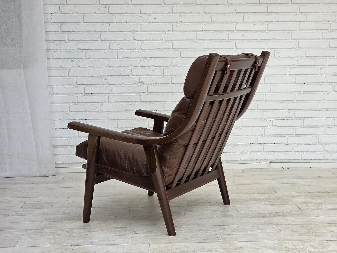 1970s, Danish design by H.J.Wegner, highback armchair, model GE530. 12