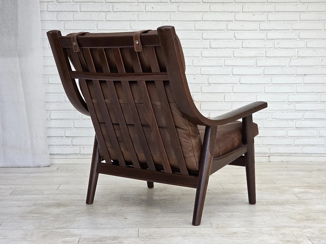 1970s, Danish design by H.J.Wegner, highback armchair, model GE530. 15
