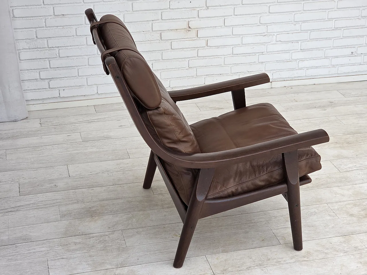 1970s, Danish design by H.J.Wegner, highback armchair, model GE530. 17